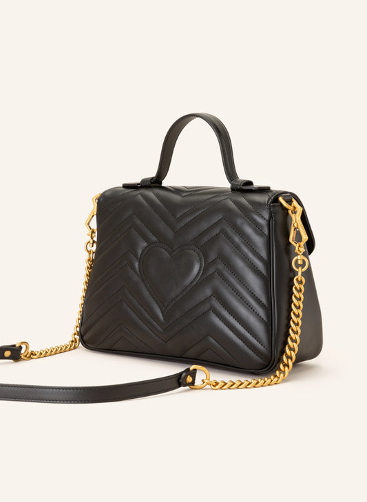 Gucci marmont handle bag - BLACK