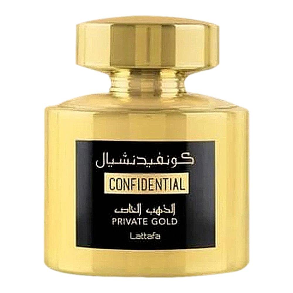 Confidential Private Gold EDP 100ML  Long-Lasting Spray | Gold Bottle I by Lattafa
