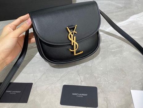Yves Saint Laurent Kaia Small Satchel in Smooth Leather Black